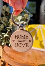 Holz Schlüsselanhänger Home