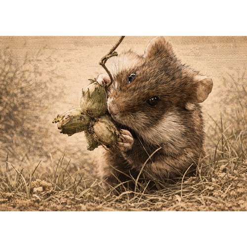 Postkarte feldhamster wildtier - feldhamster,