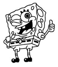 1x Autoaufkleber  "SPONGEBOB"