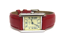 Cartier Tank Vermeil Silber Quarz Damenuhr - Referenz: 666001 - um 1985