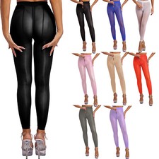 DE Freebily Damen Durchsichtig Strumpfhose Schritt Leggings Dessous Reizwäsche