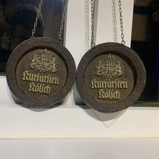 2x Vintage Miniatur Kurfürsten Kolsch Faux Laufenden.  Wandmontage. Sehr guter Zustand.
