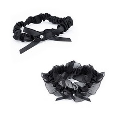 2x Strumpfband mit Schleife