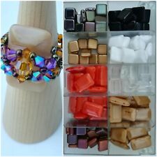 2-Loch Perlenmix 350g  12-23 mm Konvolut Glasperlen Bastelreste