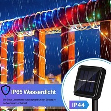 12-32M LED Solar Lichterkette Lichtschlauch Beleuchtung Garten Party Deko Außen