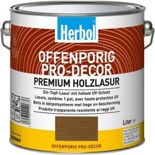 Herbol offenporig Pro Decor Lasur, 2,25 l ( 6 x 375 ml ) , verschiedene Farben