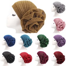 Women Glitter Turban Hat