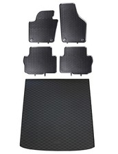 Fußmatten Kofferraumwanne für VW Sharan Seat Alhambra 2010- im Set Gummi Matten