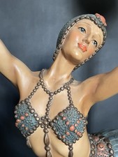 Alte Tischlampe Tänzerin Frau