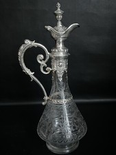 Antik Karaffe Silber Krug