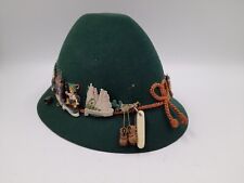 Filzhut, Tirolerhut, Jäger, grün Wandern Anstecker/Pins: Worms, Köln, Stuttgart