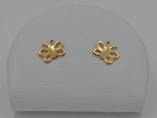 1 Paar Schmetterling Ohrstecker 14 Kt. Gelbgold Ohrring 585 Gold Neu Nr.1689♦️