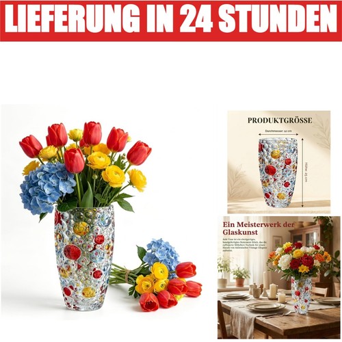 Blumenvase glas 25x12cm - blumenvase,