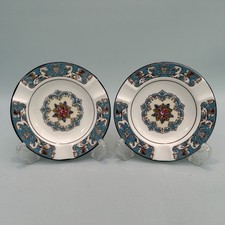 Wedgwood Florentiner Türkis Bone China Paar Aschenbecher Anstecknadel Schmuck Geschirr