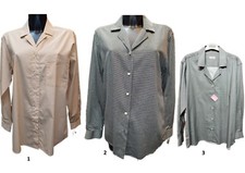 Bluse Frau Modell Männer Hals Hemd Reine Baumwolle mit Druck 44 - 48 Ita