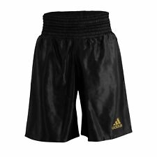 Adidas Satin Boxershorts schwarz weiß Amateur Pro leichte Trainingsshorts