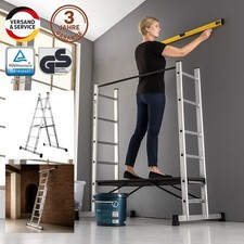 Premium Leitergerüst 3in1 FSC – Aluminium-Kombileiter, Arbeitsbühne & Stehleiter