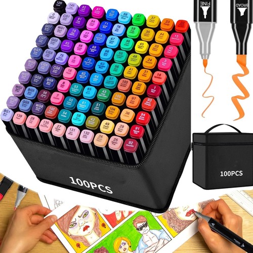 100 farben marker - marker, set