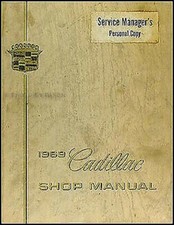 1969 Cadillac Shop Manuell Original Händler Fabrik OEM Service Reparatur Buch