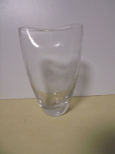 Vase glas geschliffen - ,