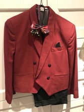 Kommunionanzug Gr. 140 - 3teilig mit Fliege und Schuhe Gr. 35