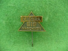 alte Anstecknadel Ziegra Eis Maschinen