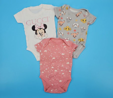 Mädchen 3x Body Einteiler Kurzarm in Gr. 62/68 (3-6 Monate)    100% Baumwolle