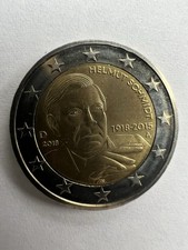 Seltene 2 Euro Münze Helmut Schmidt D 2018/1918-2015 A