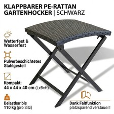 Klapphocker Poly Rattan