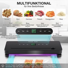 Vakuumiergerät 30cm Stark Vakuumierer Folienschweißgerät für Lebensmittel Kochen