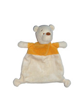 WIE NEU * WINNIE POOH DISNEY Primark Bär Teddy Teddybär beige gelb Schmusetuch