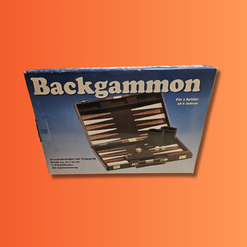Backgammon lederkoffer - backgammon,