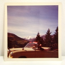 Original Foto Mercedes Cabrio Jaufenpass Gebirgspass Italien 1968