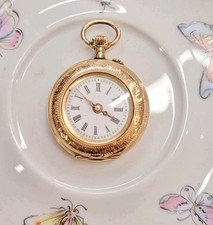 ⭐️ Antike Damen-Taschenuhr aus 585 Gold – Handaufzug – um 1880–1900 –