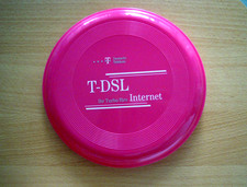 Frisbee Wurfscheibe Frisbeescheibe Wurfspiel Werbung Deutsche Telekom Pink Neu
