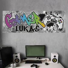 vr210 Gamer Poster mit Namen Wandbild Gamer Bild Graffiti Poster gaming zimmer