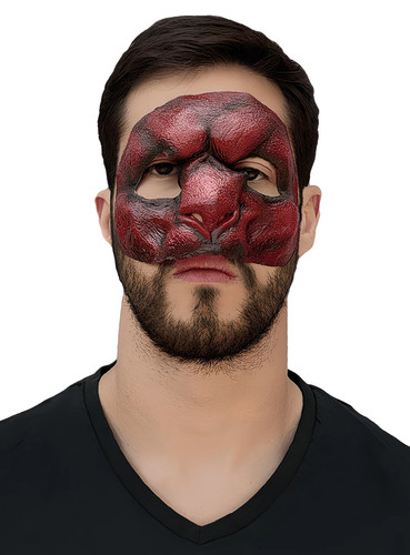 Roter dämon teilmaske zum - roter,