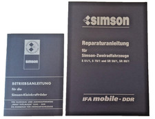 Reparaturanleitung Simson S51 S70 SR50 SR80 /1 Modelle + Betriebsanleitung IFA