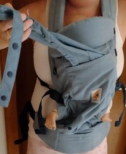 Ergobaby Adapt SoftTouch Babytrage für Neugeborene Babybauchtrage slate blue