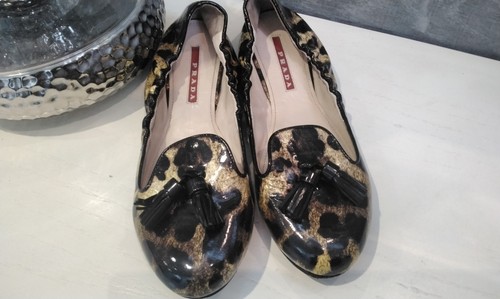 Prada ballerina lackleder - prada,
