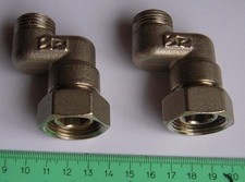 2 Stück - S.R. Rubinetterie S-Anschluss AGxIG ÜWM DN15xDN20 20mm