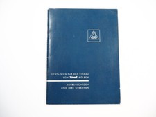 Nüral Kolben Handbuch Einbauhinweise Reparatur Motor Kolbenschäden 1957
