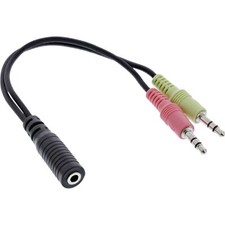 Headset adapterkabel 5mm - 2x, 3,5mm