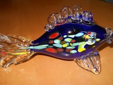 Glasfigur Fisch Deko Glaskunst Murano Art Briefbeschwerer