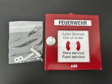 ABB Druckknopfmelder Brandmelder Alu rot LED Feuerwehr MHD4 L ohne Schlüssel neu