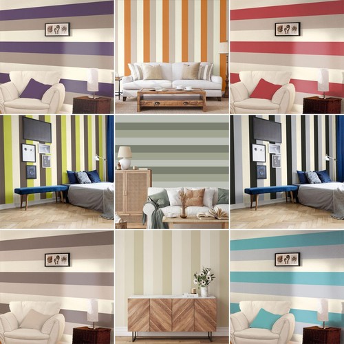 Gestreifte tapete horizontal - gestreifte,