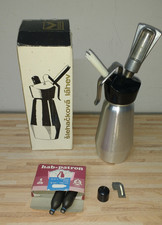 Original DDR Sahnesyphon Sahnespender Automa + 2 Patronen / gereinigt