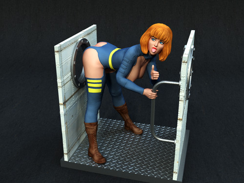 Fallout pin vault girl - up,,