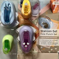 Eck Stanzen Set Tchibo Herz Blume Basteln Scrapbooking Schablone Karte Embossing