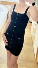 H&M Kleid Latzkleid Mini schwarz kurz und eng Gr. 34 XS